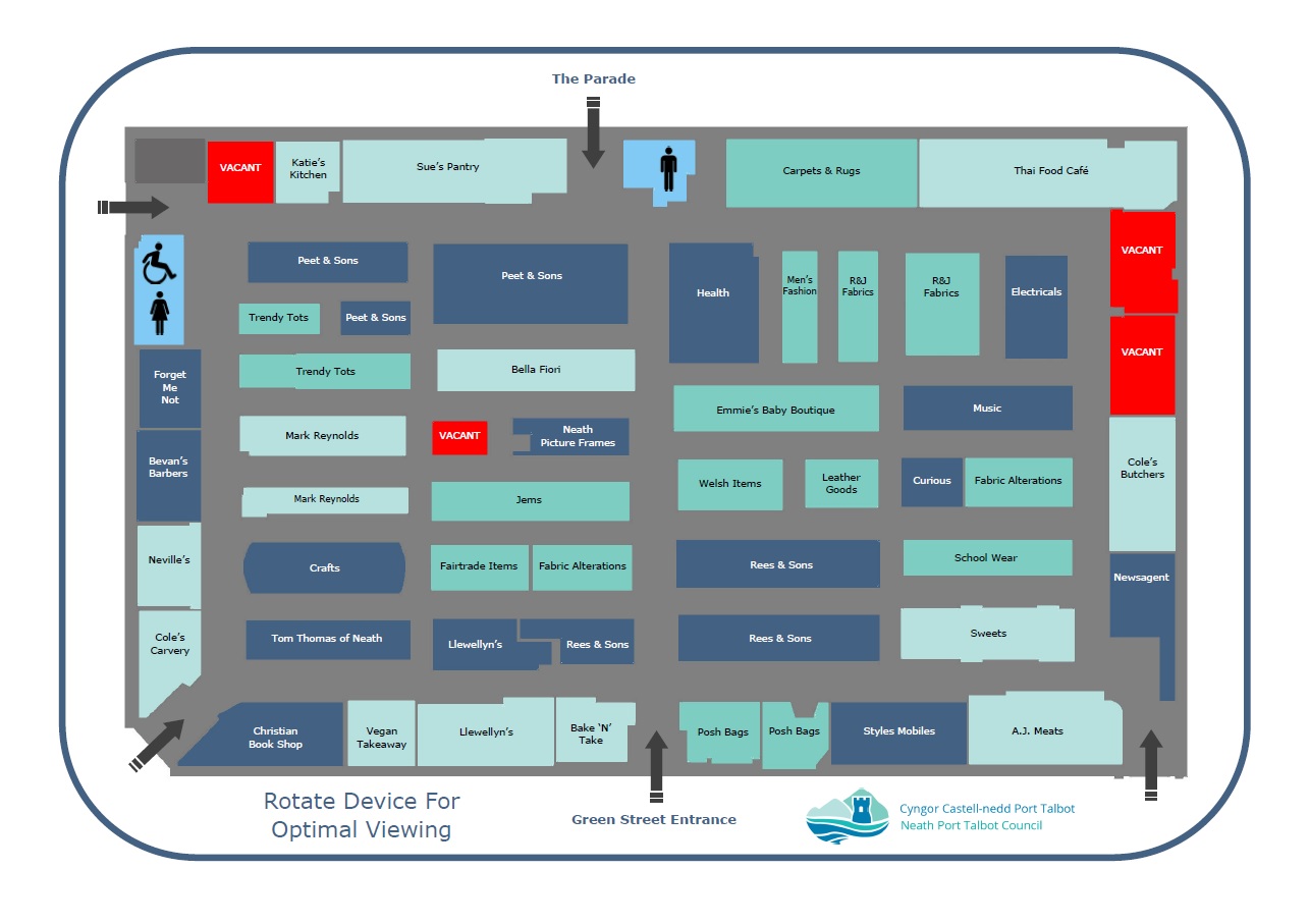 Map of Neath Market